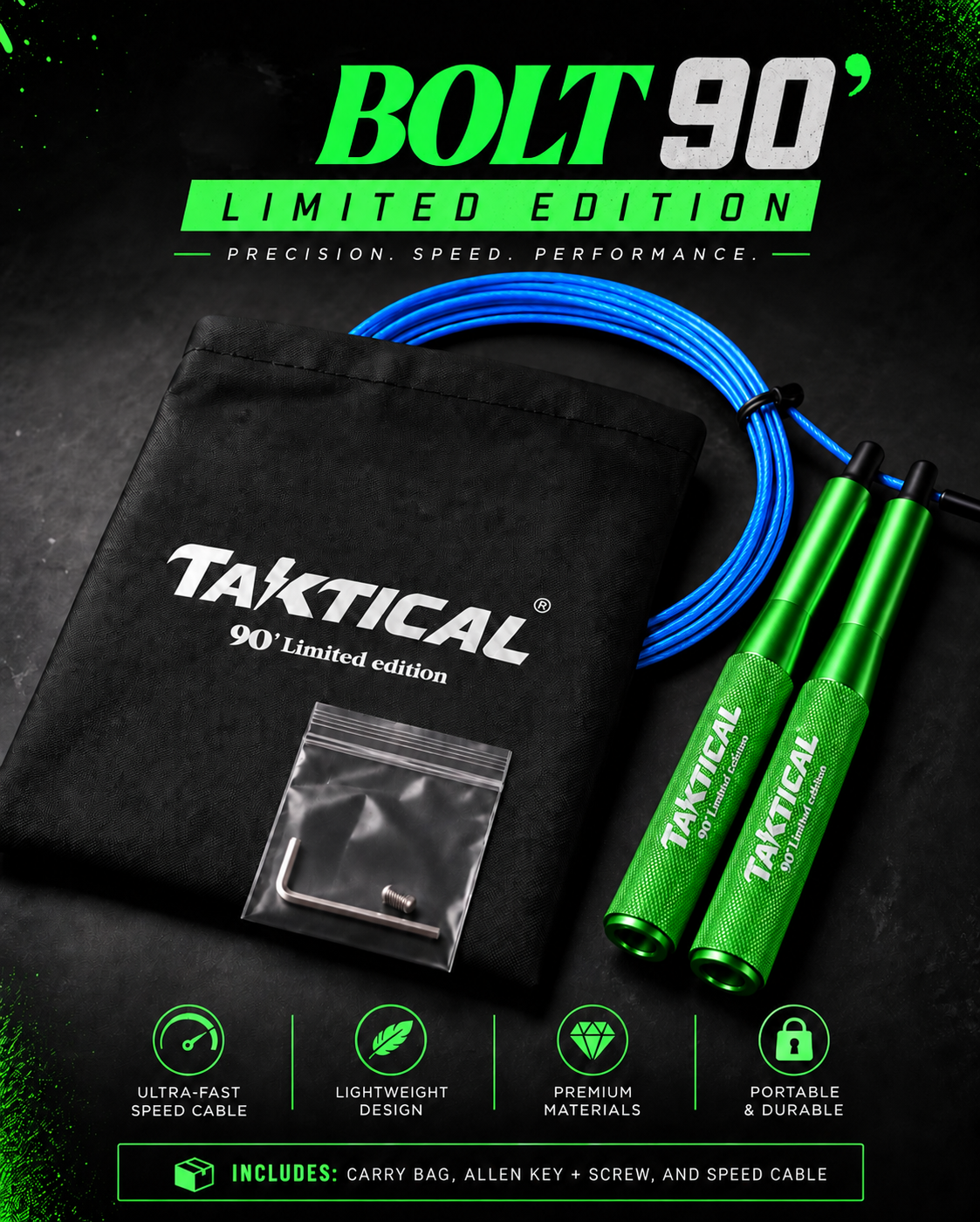 BOLT 90' Límited edition Speed Rope