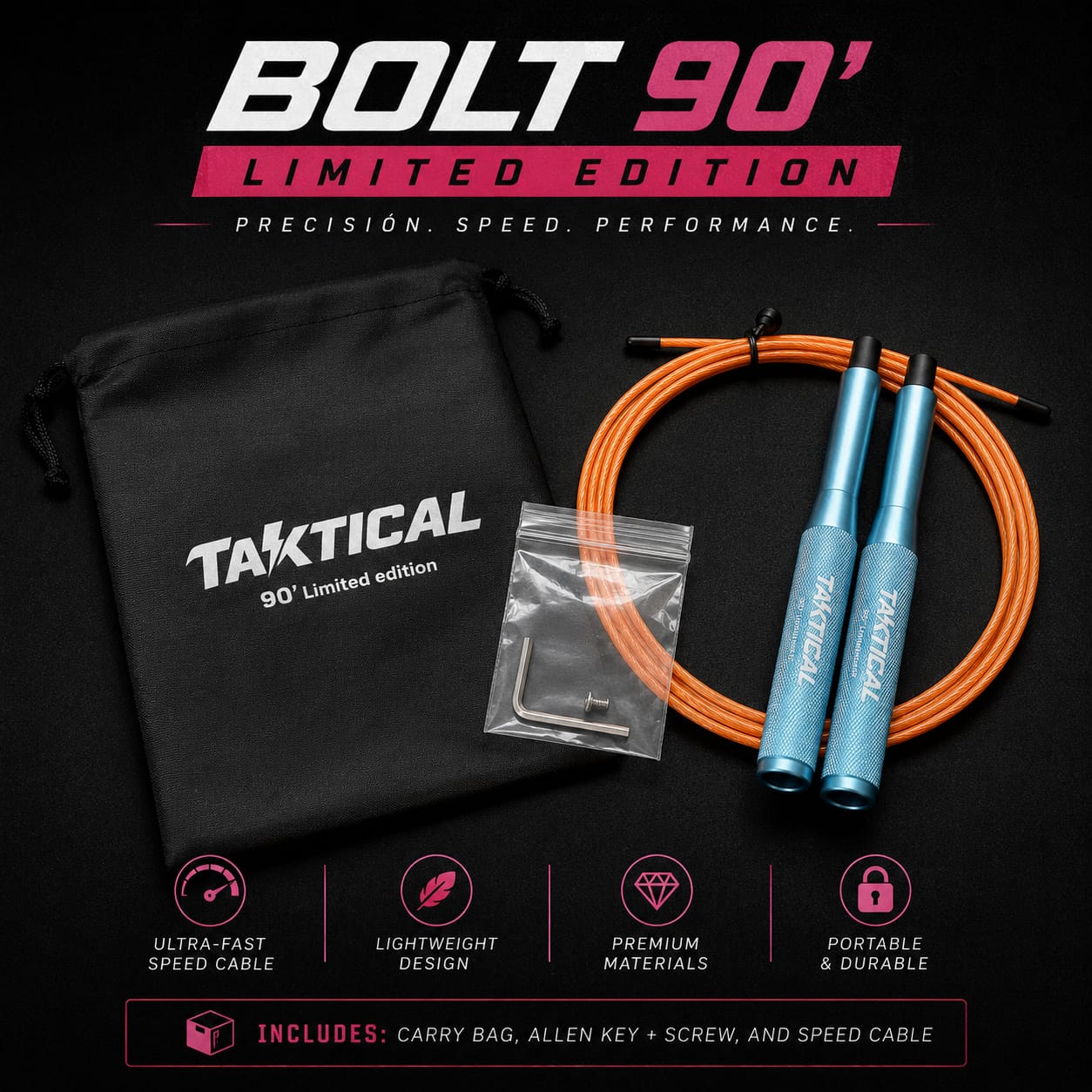 BOLT 90' Límited edition Speed Rope